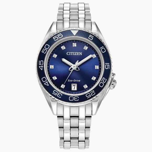 Citizen Carson Eco-Drive Women\'s Silver Calendar Watch 35MM main image 7